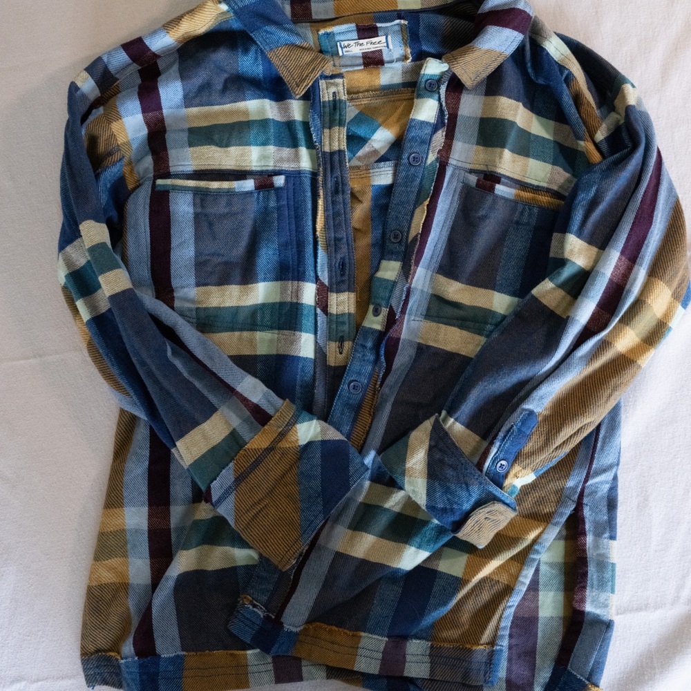 We The Free Multicolor Plaid Button Down Shirt